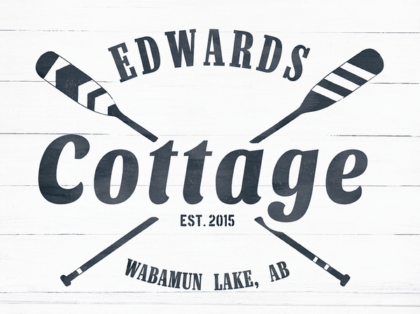 close up look at the Cottage personalized print