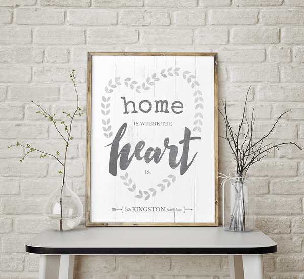 Heart Wreath Personalized Print