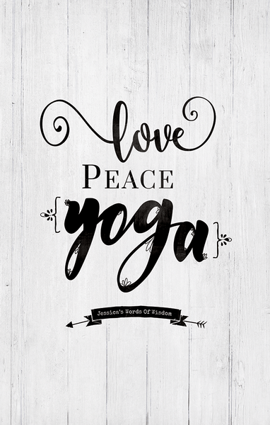 detail preview of the Love Peace Yoga print