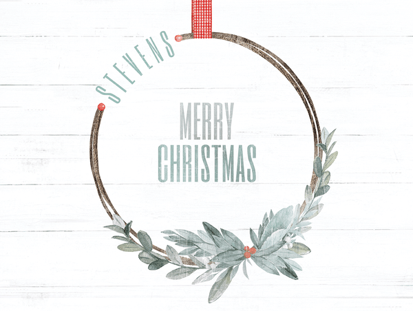Merry Wreath Personalized Print from Jibe Prints