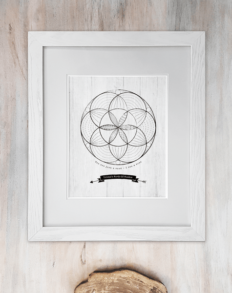 framed Seed Of Life personalized print