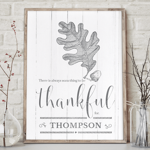 Always Thankful personalized print