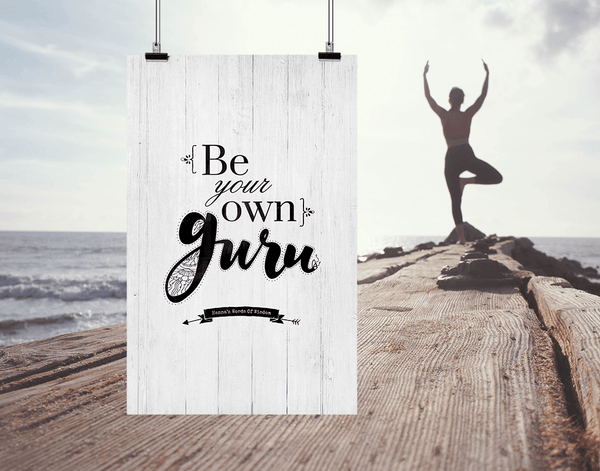 Lifestyle image of Be Your Own Guru personalized print