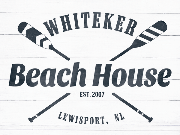 close up look at the Beach House personalized print