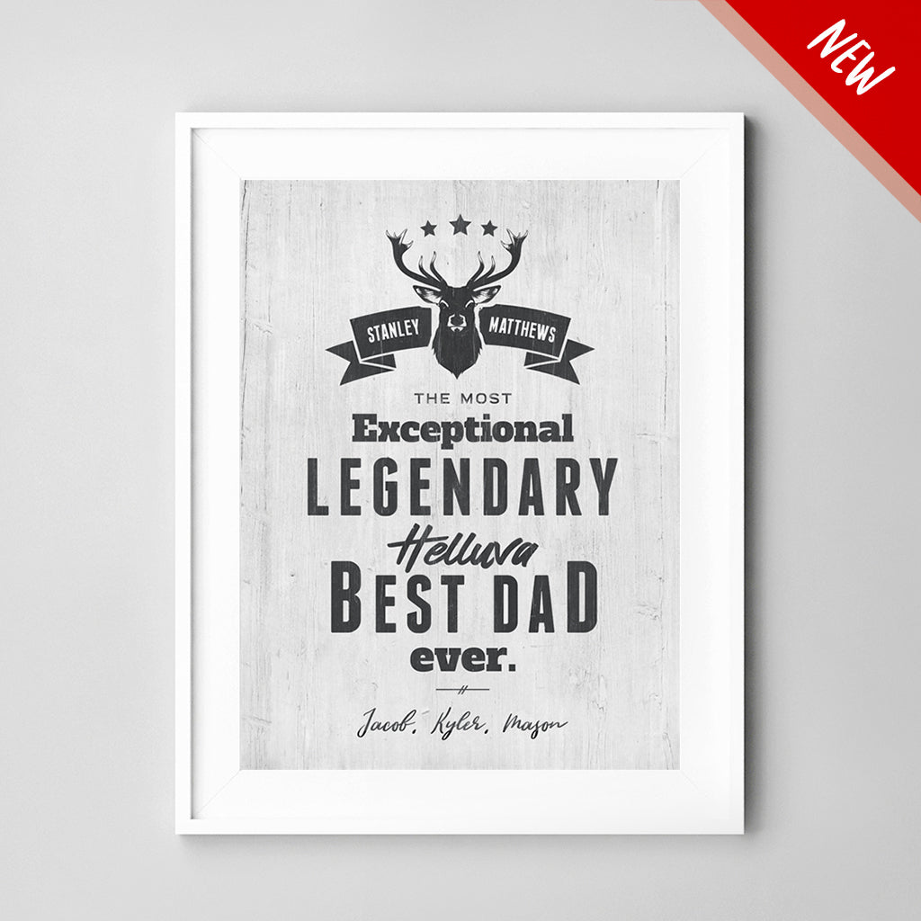 Best Dad Ever Personalized Print