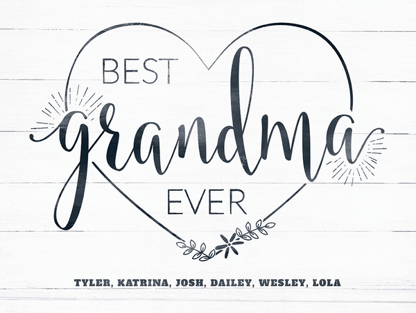 Best Grandma Ever Personalized Print