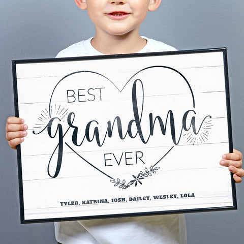 Best Grandma Ever personalized print