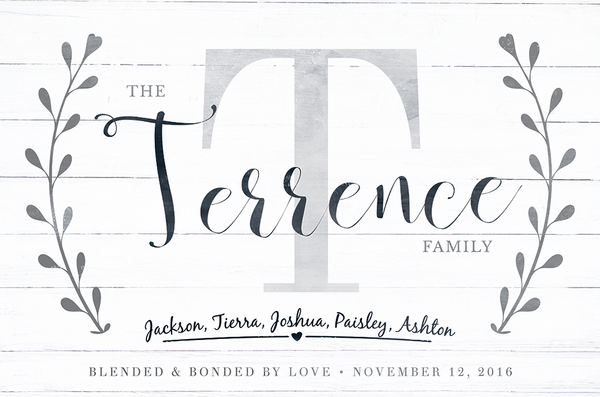 close up view of the Blended Family print