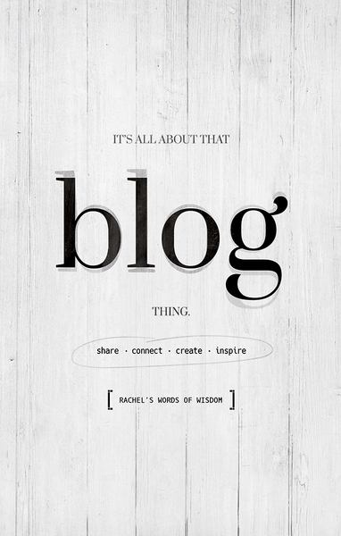 closer look at the Blog Thing personalized print