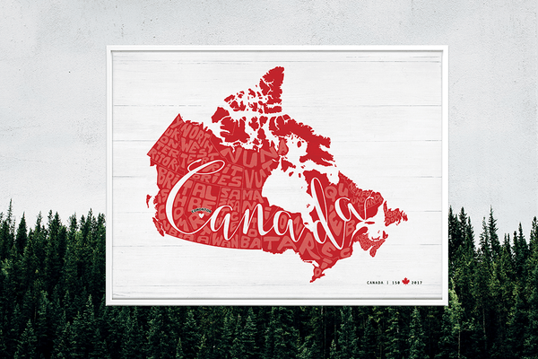 Any Place Canada personalized print - special edition for 150 years celebration. 