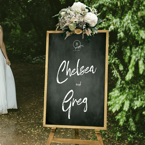 Crest & Brush On Chalkboard Personalized Print