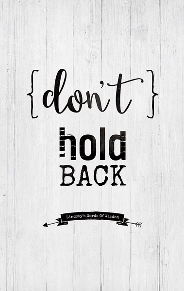 close up preview of the Don't Hold Back print