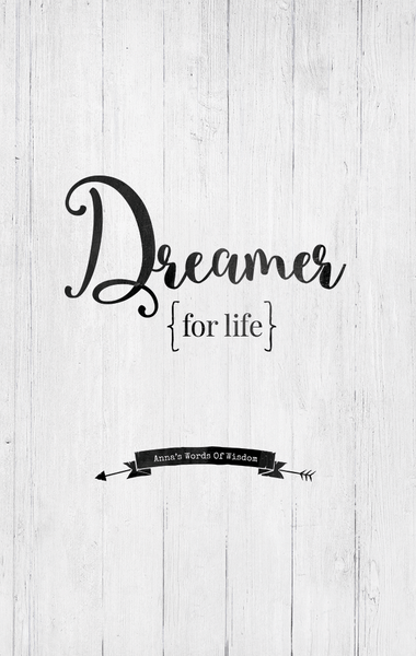 Close up view of the Dreamer For Life personalized print