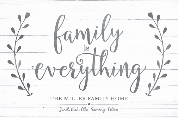 Closer look at the Family Is Everything print