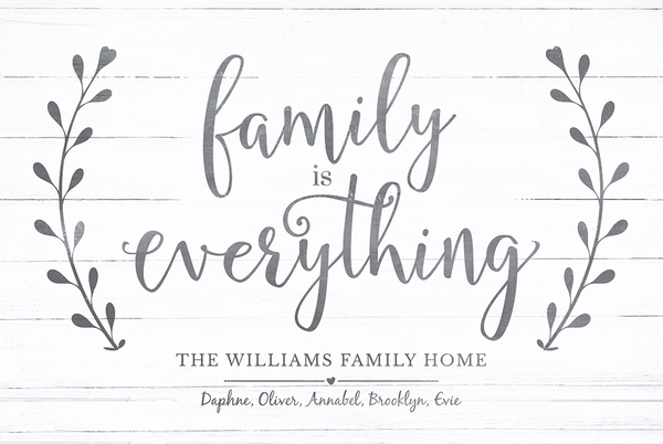 Closer look at the Family Is Everything print