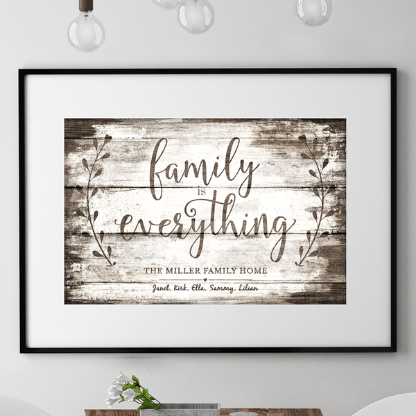 Family Is Everything Vintage personalized print