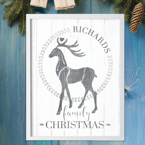 rustic holiday themed personalized print