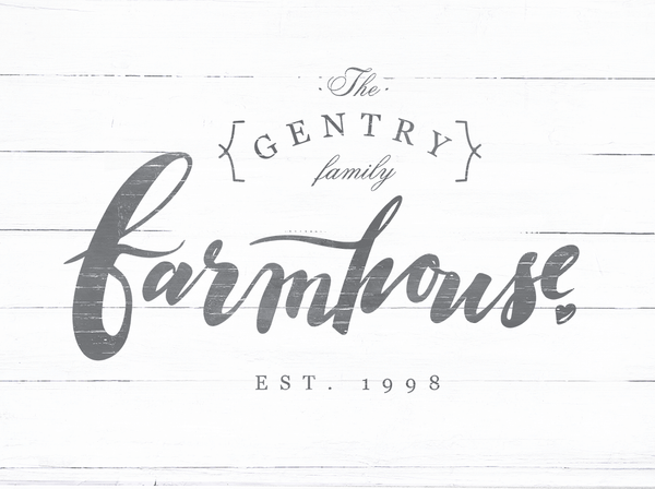Closer look at the Farmhouse personalized print