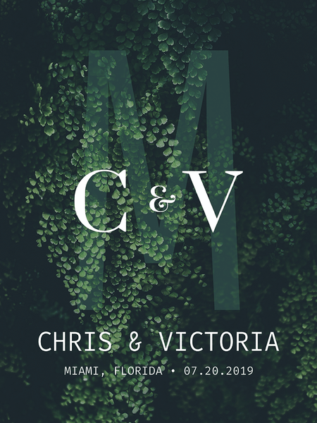 preview of the Foliage personalized print