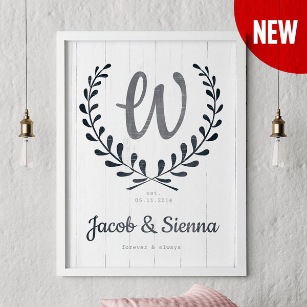 Forever & Always personalized print