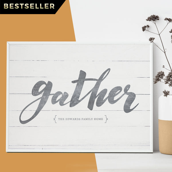 gather personalized print - wall art for fall