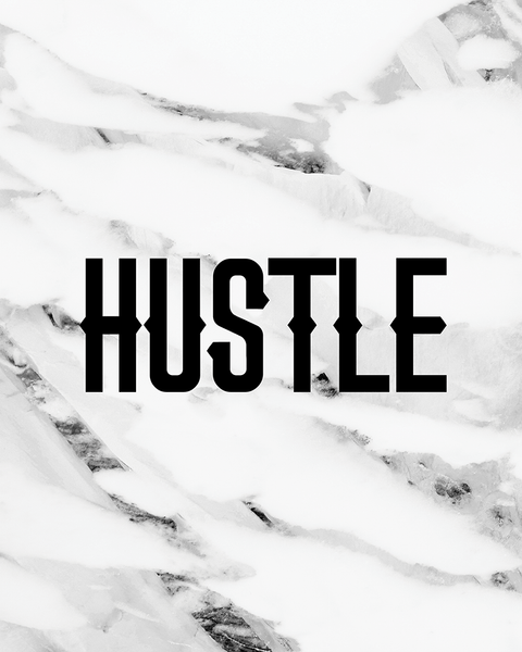 close up of the Hustle print