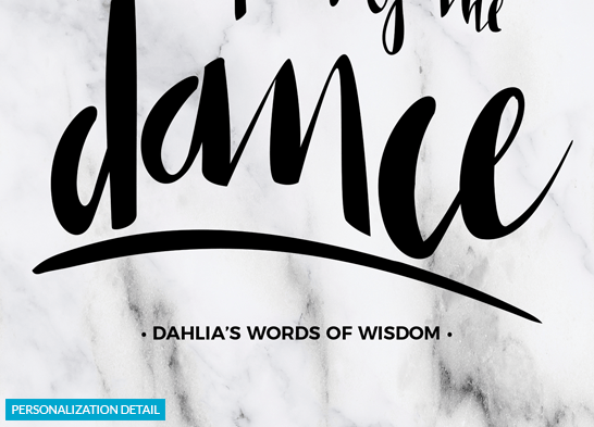  preview of the detail of the personalization on the If You Stumble Personalized Print