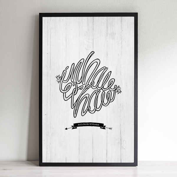 Inhale Exhale 2 inspirational, yoga themed personalized print 