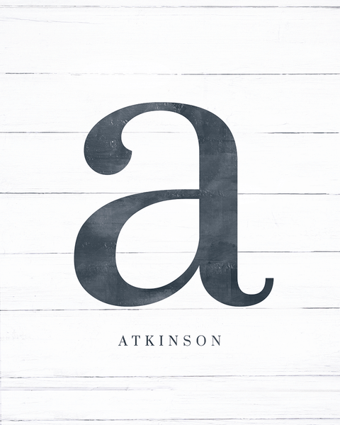 Initial Adore Personalized Print - showcasing letter "a"