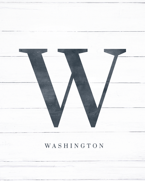 Initial Adore Personalized Print - showcasing letter "w"