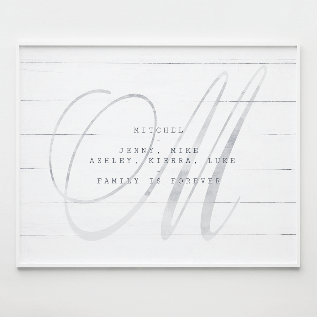 Initial Forever Personalized Print