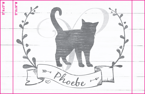 view of frame sizes for the Pet Prestige collection