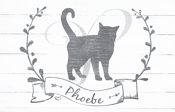 close up view of the Kitty Kat personalized print