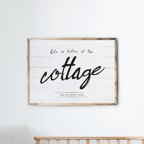 Life At The Cottage personalized print