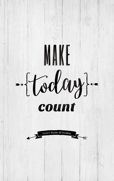 close up preview of the Make Today Count print