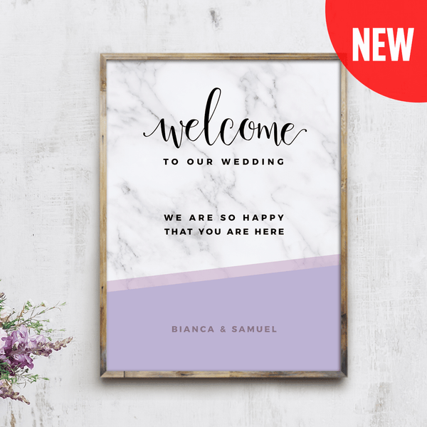 MarbleKlass - Lilacs Personalized Wedding Print