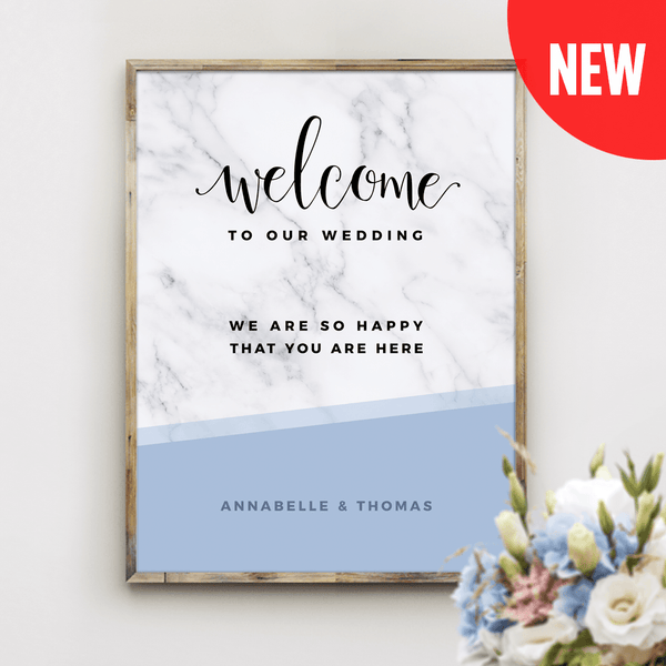 MarbleKlass - Sky Personalized Wedding Print