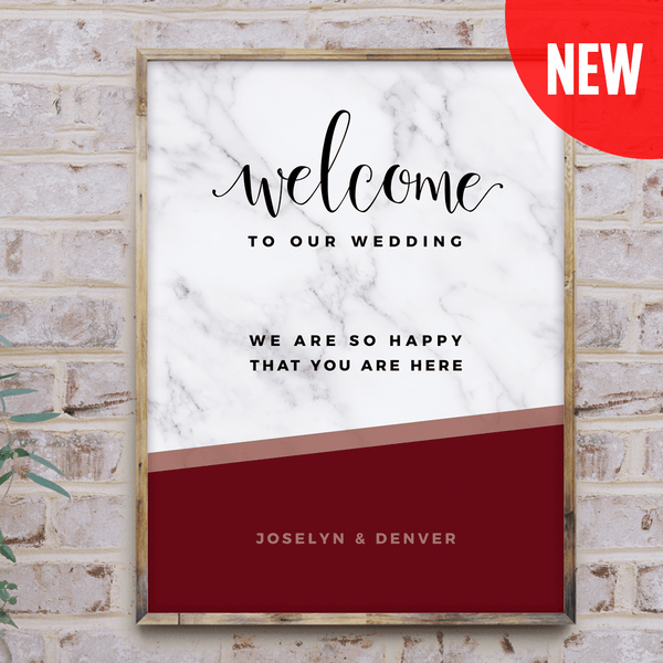 MarbleKlass - Wine Personalized Wedding Print