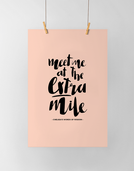 Meet Me Personalized Print in blush and black