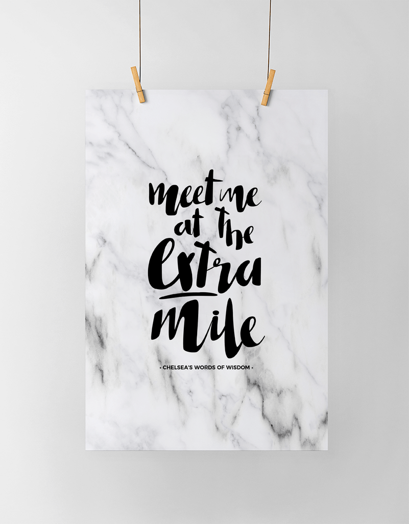 Meet Me Personalized Print in classic marble