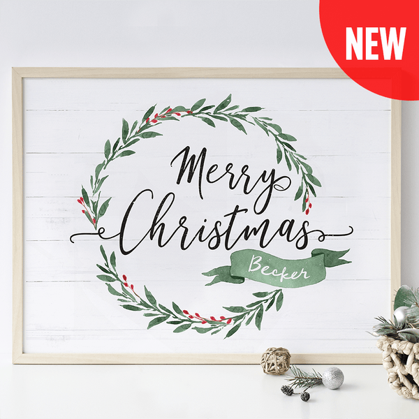 Merry Brush Personalized Print