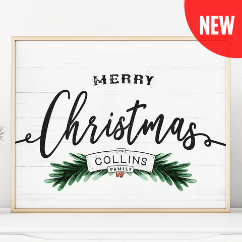Merry Christmas Personalized Print