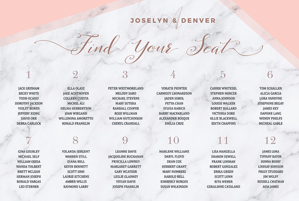 MK Blush Seating Chart with table numbers