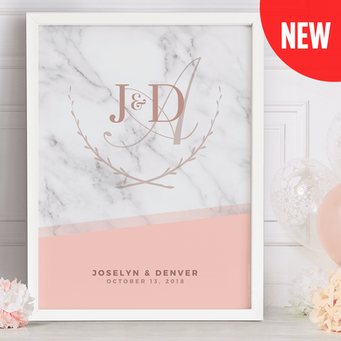 MK Blush Wedding Personalized Print