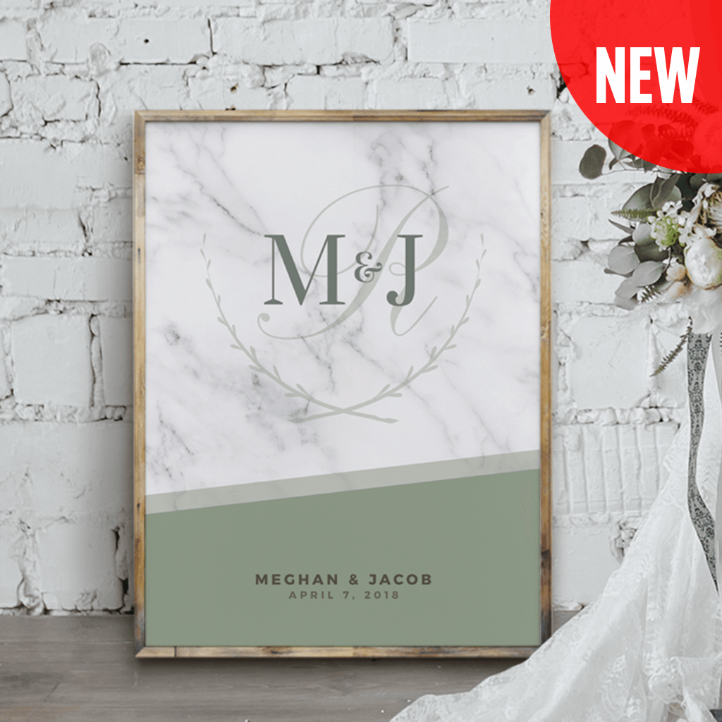 MK Olive Wedding Personalized Print