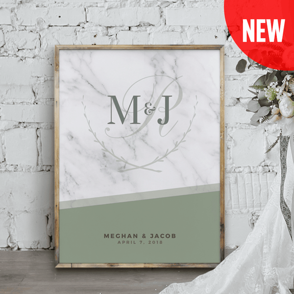 MK Olive Wedding Personalized Print