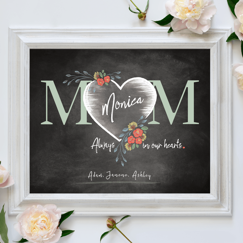 Mom Heart Personalized Print