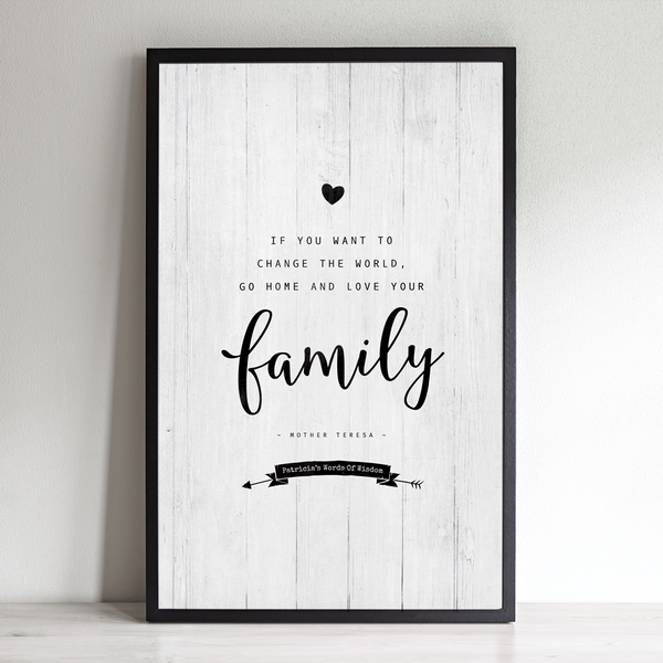 Love Your Family Personalized Print