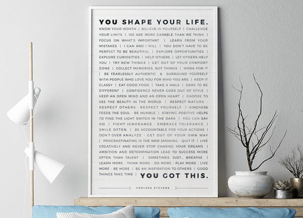 Manifesto Personal Print in a modern farmhouse home