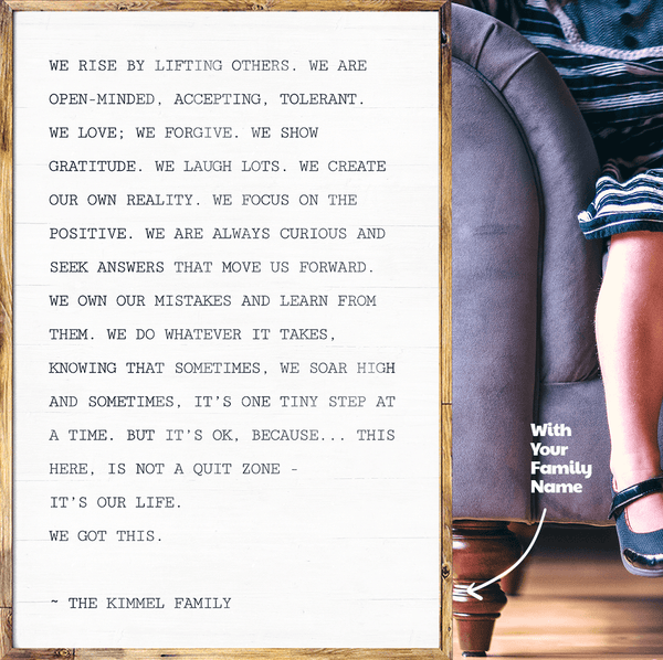 The Family Manifesto Personalized Print